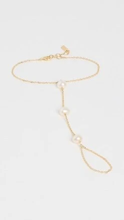 By Adina Eden Pearl Handchain Bracelet