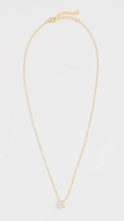 By Adina Eden Pear Bezel Solitaire Necklace