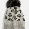 Adrienne Landau Leopard Print Hat With Pom