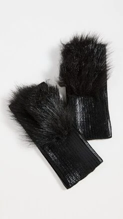 Adrienne Landau Metallic Gloves
