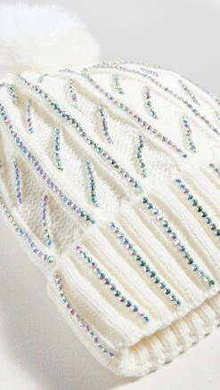 Adrienne Landau Knit Hat With Sequin And Faux Fur Pom Pom -Deals Madewell Store adrie202321c925 1665169111740 2 0. UX357 QL90