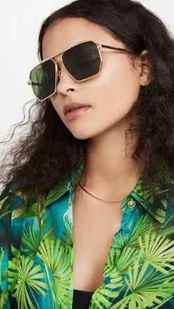 Bottega Veneta Geometric Navigator Sunglasses