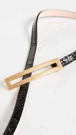 BY FAR Ling Black Circular Croco Embossed Leather Belt -Deals Madewell Store byfar305011071b 1656083812209 2 0. UX357 QL90