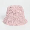 BY FAR Robbie Icy Pink Chenille Bucket Hat
