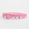 BY FAR Vic Lipstick Semi Patent Leather Belt