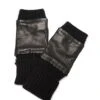 Carolina Amato Fingerless Knit & Leather Gloves
