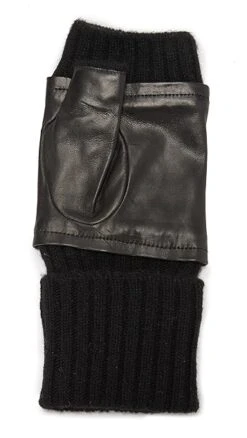 Carolina Amato Fingerless Knit & Leather Gloves -Deals Madewell Store camat3000915724 q4 1 1. UX357 QL90