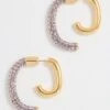 DEMARSON Pave Luna Earrings