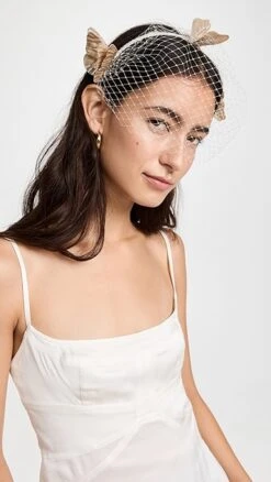Gigi Burris Butterfly Veil Headband