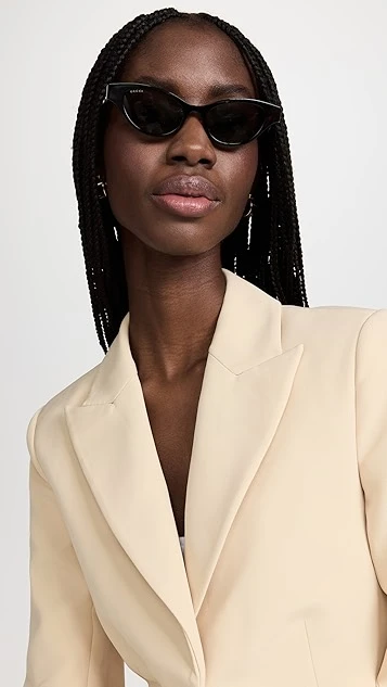 Gucci Narrow Winged Cat Eye Sunglasses 2 Gucci Narrow Winged Cat Eye Sunglasses - Image 2