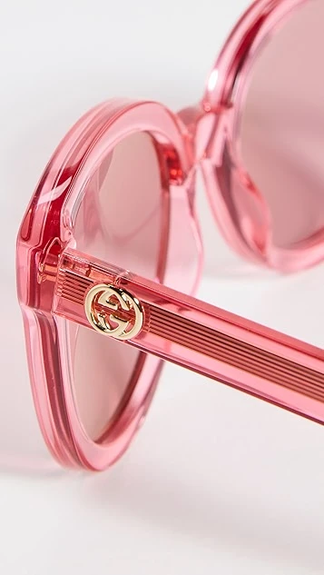 Gucci 80s Monocolor Round Sunglasses 4 Gucci 80s Monocolor Round Sunglasses - Image 4