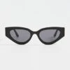 Illesteva Mary Lou 51 Black With Grey Flat Lenses