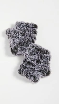 Jocelyn Snowtop Faux Fur Knitted Mandy Mittens