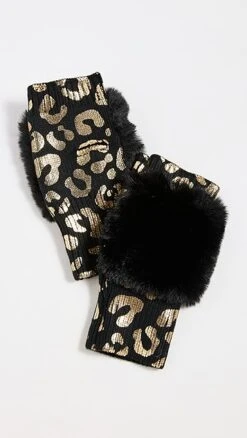 Jocelyn Leopard Knit Mittens