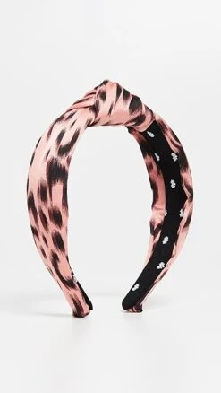 Lele Sadoughi Silk Leopard Knotted Headband
