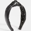 Lele Sadoughi Faux Leather Knotted Headband