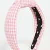Lele Sadoughi Houndstooth Knotted Headband
