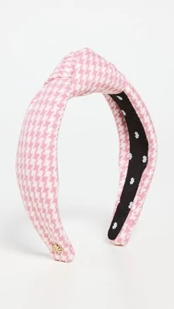 Lele Sadoughi Houndstooth Knotted Headband