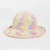 Lele Sadoughi Raffia Rainbow Bucket Hat