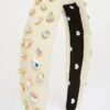Lele Sadoughi Slim Candy Jeweled Knotted Headband