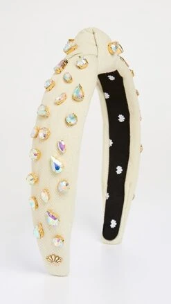 Lele Sadoughi Slim Candy Jeweled Knotted Headband