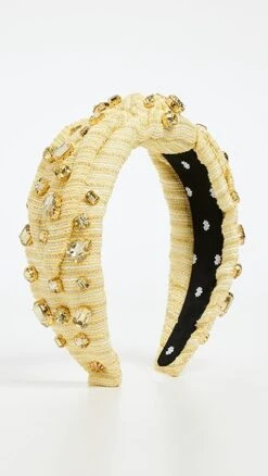 Lele Sadoughi Tweed Oversized Crystal Veronica Headband