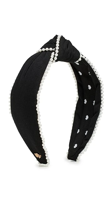 Lele Sadoughi Beaded Edge Knotted Headband 4 Lele Sadoughi Beaded Edge Knotted Headband - Image 4