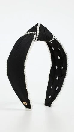 Lele Sadoughi Beaded Edge Knotted Headband