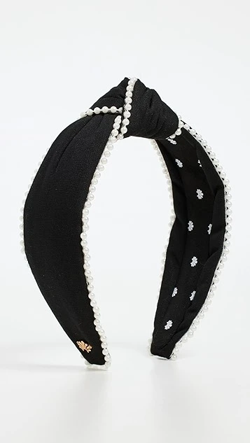 Lele Sadoughi Beaded Edge Knotted Headband 1 Lele Sadoughi Beaded Edge Knotted Headband