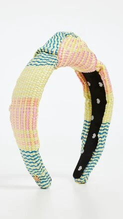 Lele Sadoughi Mixed Raffia Knotted Headband