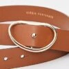 Lizzie Fortunato Wide Georgia Belt In Tan