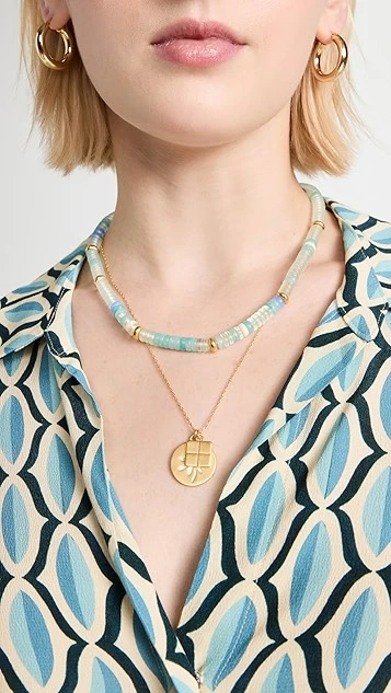 Madewell Checker Enamel Necklace Set 2 Madewell Checker Enamel Necklace Set - Image 2