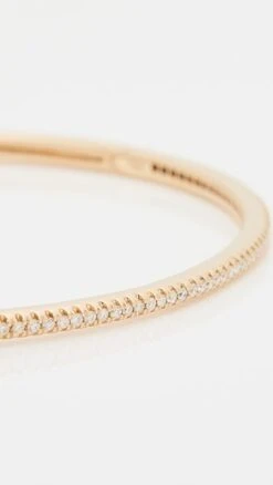 Mizuki 14k Pave Bangle Bracelet