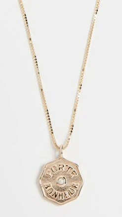 Marlo Laz 14k Mini PB Coin Necklace