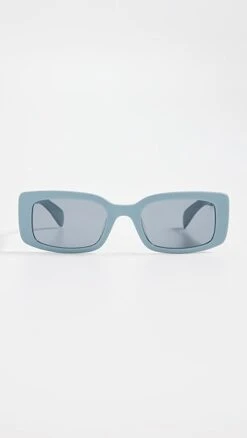 Rag & Bone Thick Narrow Rectangular Sunglasses