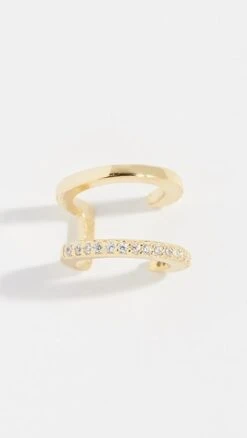 SHASHI Jade Pave Ear Cuff