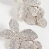 SHASHI Pave Flower Drop Earrings