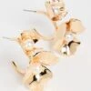 SHASHI Flower Hoop Pearl Earrings