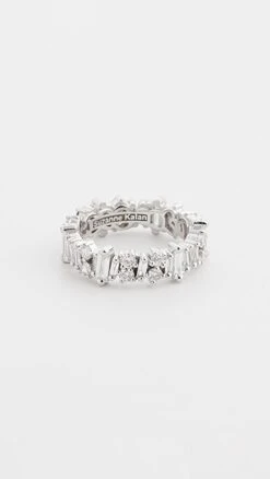Suzanne Kalan 18k White Gold Fireworks Eternity Band