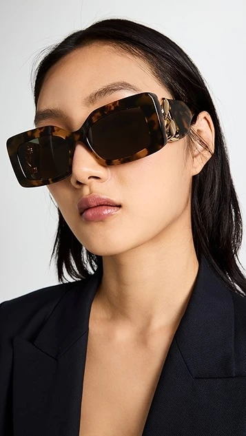 Stella McCartney Rectangular Chain Sunglasses 2 Stella McCartney Rectangular Chain Sunglasses - Image 2