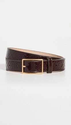 Tory Burch 1" T Monogram Patent Belt