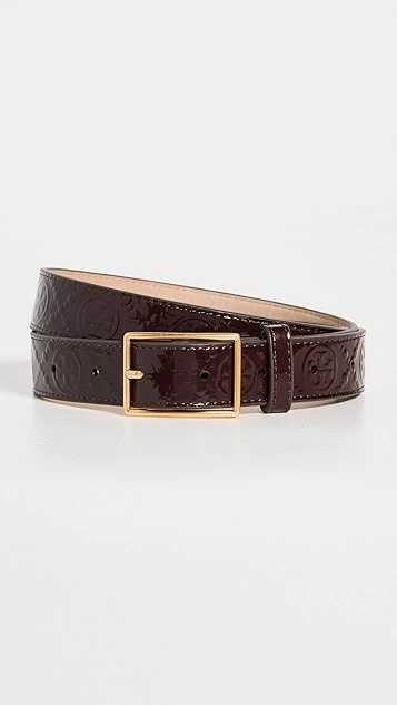 Tory Burch 1" T Monogram Patent Belt 1 Tory Burch 1" T Monogram Patent Belt