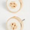 Tory Burch Kira Enamel Circle Stud Earrings