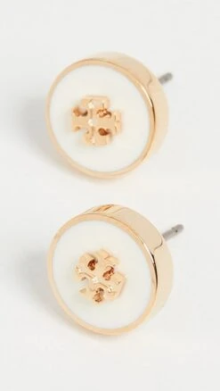 Tory Burch Kira Enamel Circle Stud Earrings