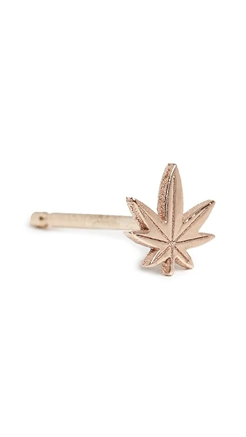 Zoe Chicco 14k Gold Itty Bitty Mary Jane Stud Earring 3 Zoe Chicco 14k Gold Itty Bitty Mary Jane Stud Earring - Image 3