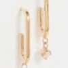 Zoe Chicco 14k Paperclip Link Hoops With Dangling Diamonds